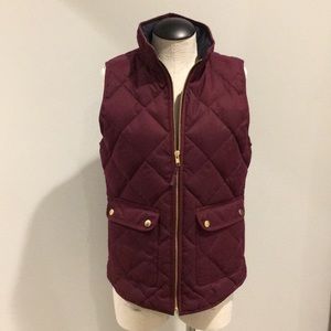 J. Crew NWT burgundy flannel excursion vest